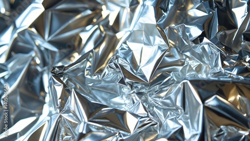 Obraz na płótnie Wrinkled aluminum foil w salonie