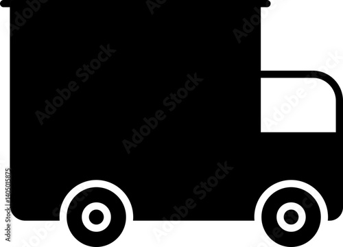Mini Truck Vector Icon Stock Illustration