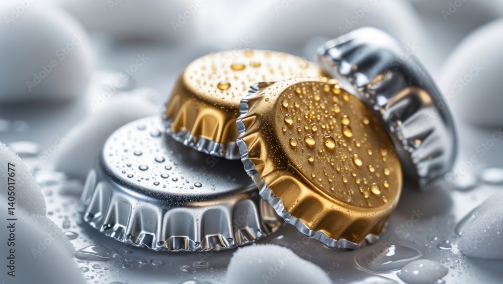 Macro shot of a beer bottle cap on a plain background with clipping path Macro shot of a beer bottle cap on a plain background with clipping path