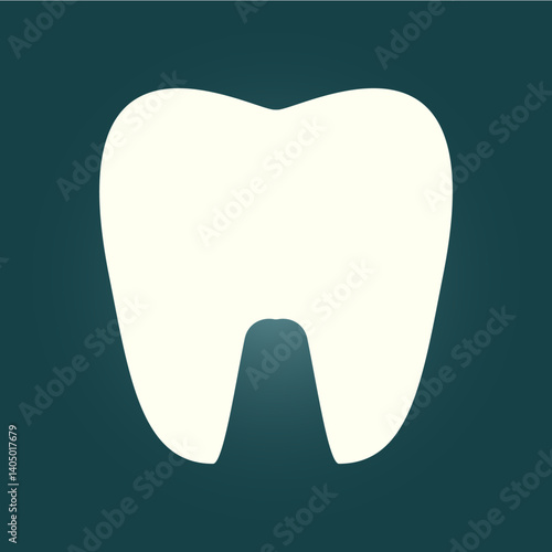 Tooth trendy icon noble abstract vector illustration colorful artwork lovely design