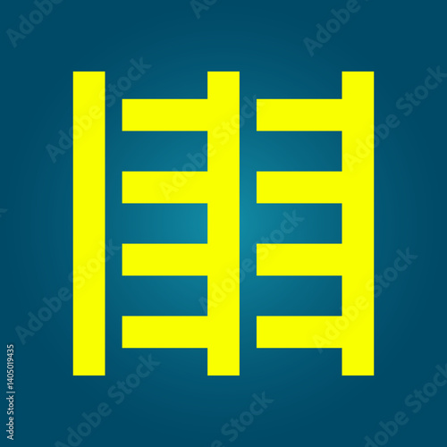 Furniture rack trendy icon sophisticated abstract vector illustration colorful artwork lovely design