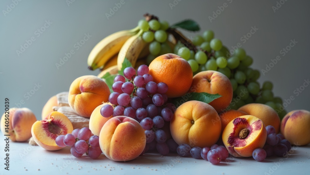 Background with isolated fruits and vegetables Background with isolated fruits and vegetables