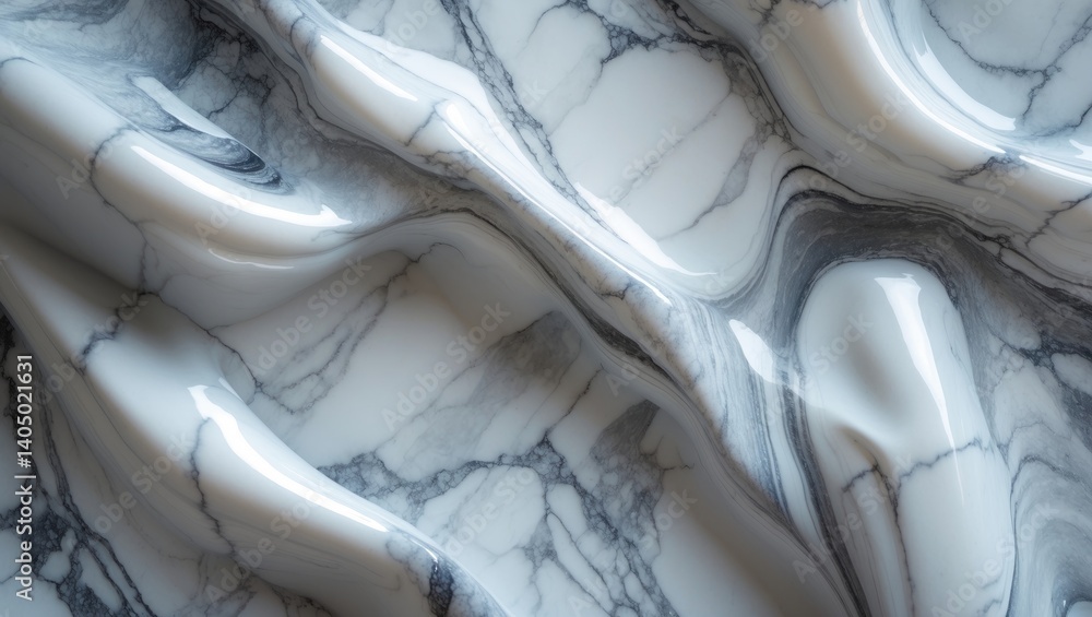 Obraz premium Elegant natural white marble skin tile wallpaper texture for a luxurious background. Creative stone ceramic art for interior wall design.
