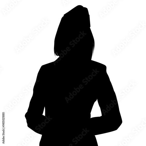 silhouette of a air hostess