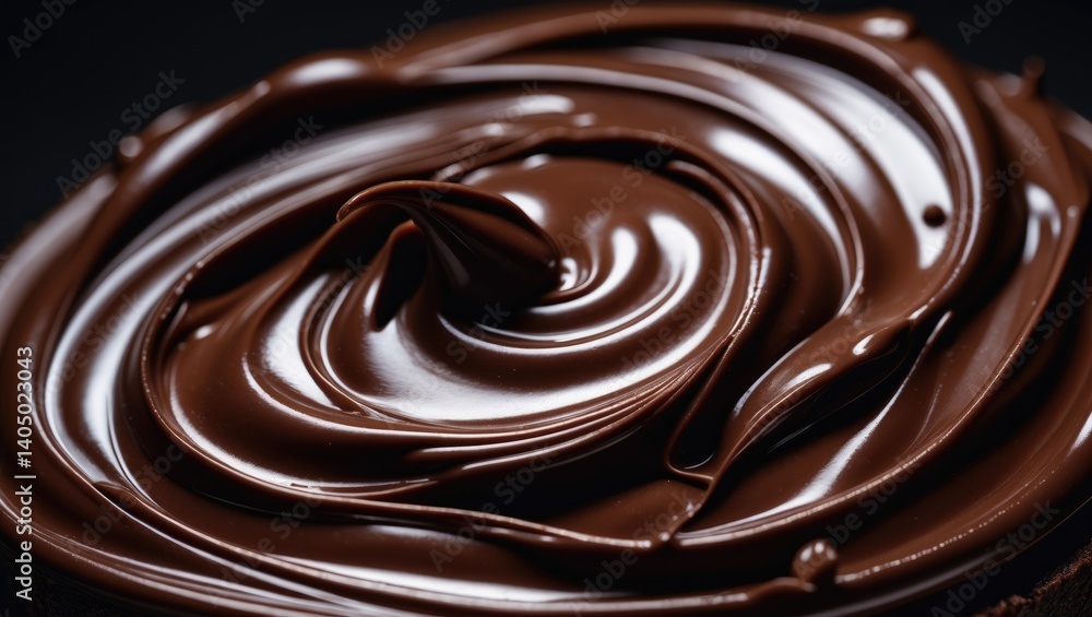 Close-up of freshly made chocolate frosting for cake. Close-up of freshly made chocolate frosting for cake.