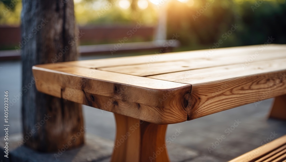 Wooden bench edge. Benches are commonly found in pedestrian zones, particularly in parks. Wooden bench edge. Benches are commonly found in pedestrian zones, particularly in parks.