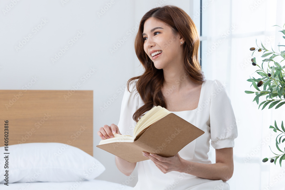 Young woman reading book in peaceful setting Young woman reading book in peaceful setting