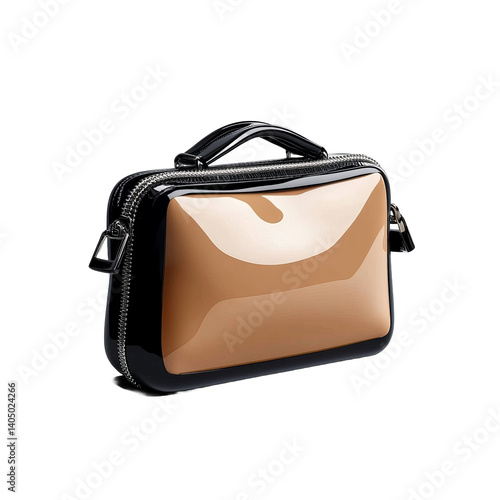 black leather bag