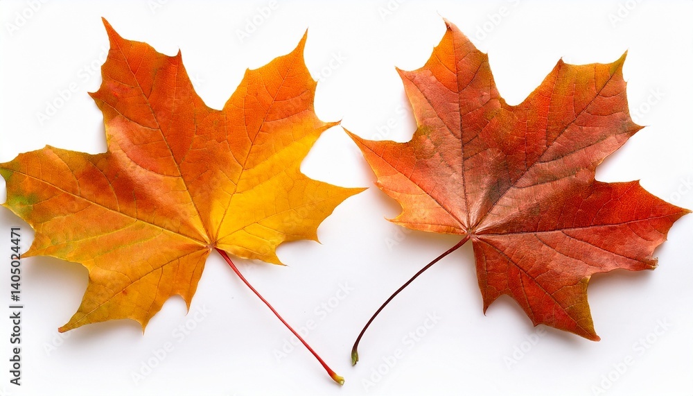 Obraz premium Isolated maple leaves on the white background