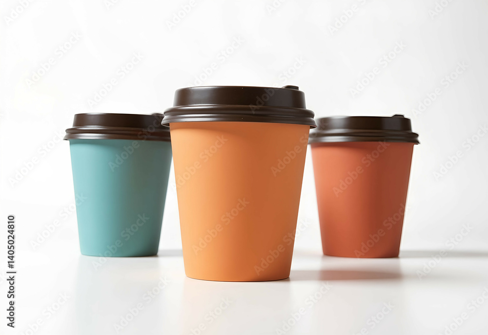 Three Takeaway Coffee Cups Lid,Coffee cup sizes white background Three Takeaway Coffee Cups Lid,Coffee cup sizes white background