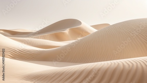 Fototapeta Naklejka Na Ścianę i Meble -  Isolated dune of desert sand on white background with clipping path