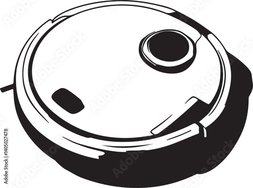illustration of a robot vacuum cleaner