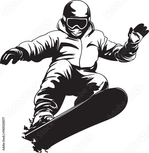 snowboarder on snowboard