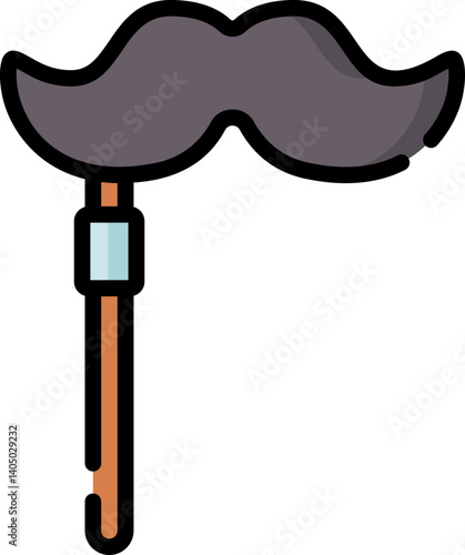 moustache Illustration on a white background     