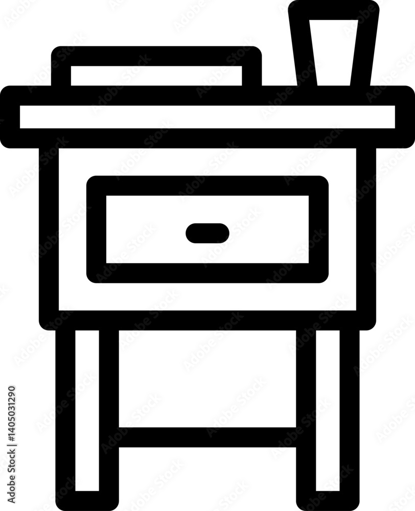 night stand Illustration on a white background night stand Illustration on a white background