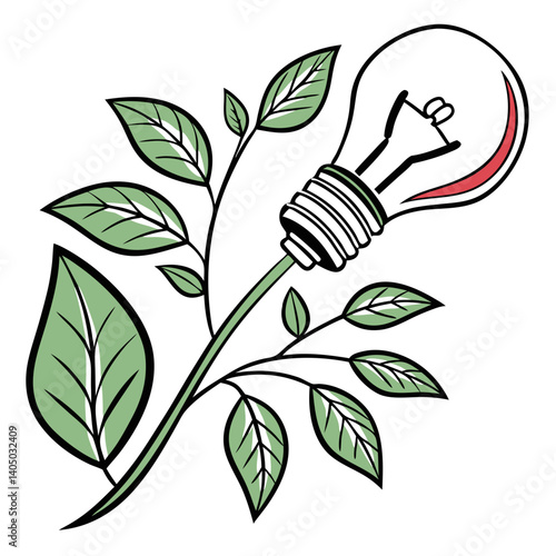 Minimalist Eco Power Vector Graphics for Climate and Energy Solutions