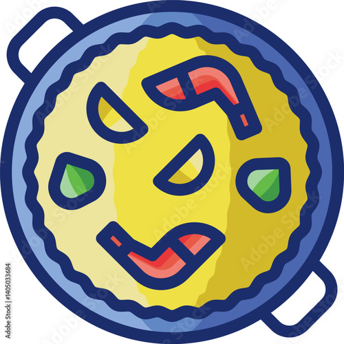paella Illustration on a white background     