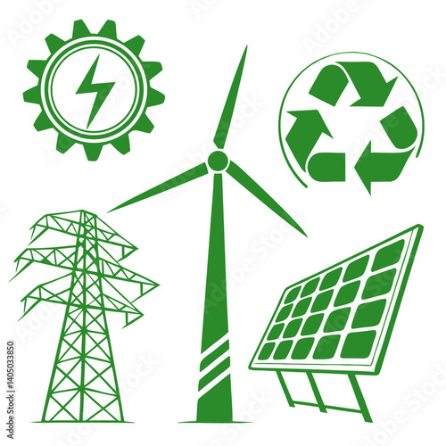 Modern Eco Tech Vector Design for Renewable Energy and Clean Solutions