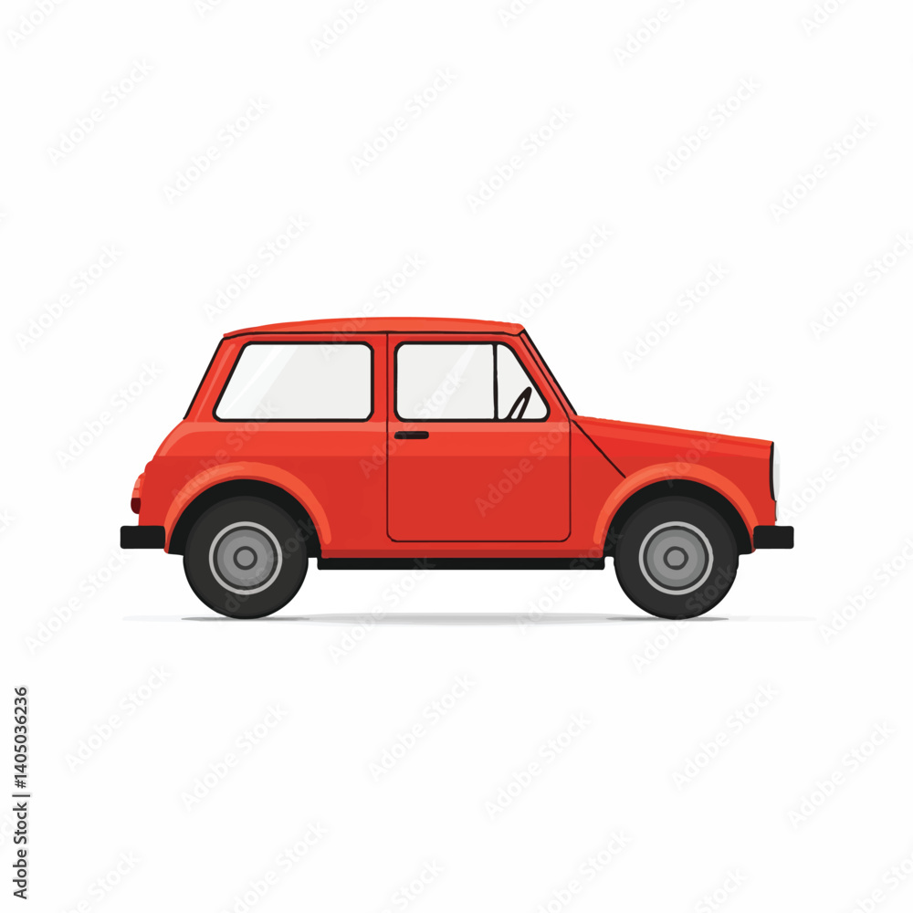 red toy car isolated