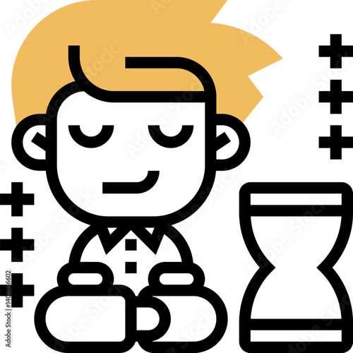 patience Illustration on a white background  