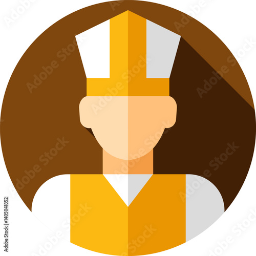 pope Illustration on a white background  