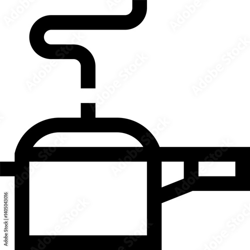 pressure cooker Illustration on a white background     