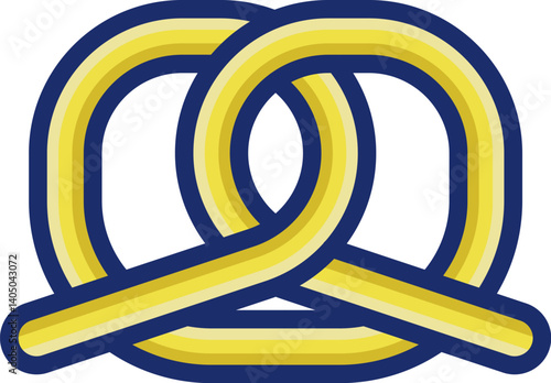 pretzel Illustration on a white background    