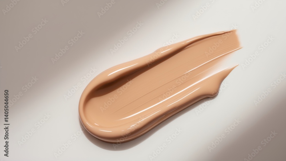 Fototapeta premium Swatch of skin tone makeup cream and BB foundation on isolated background.