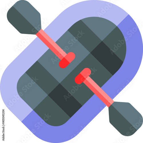 rafting Illustration on a white background 