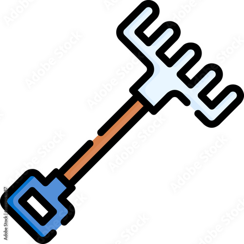 rake Illustration on a white background 