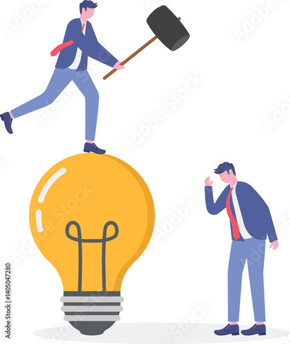 Social media illustration, business concept, web design

