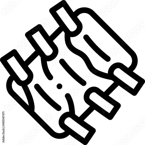 ribs Illustration on a white background 