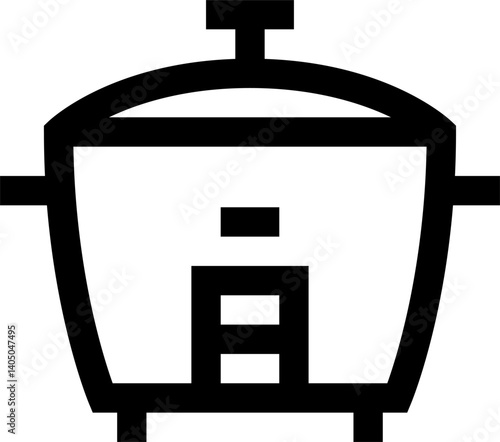 rice cooker Illustration on a white background     