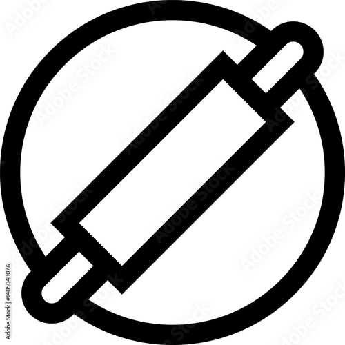 rolling pin Illustration on a white background    