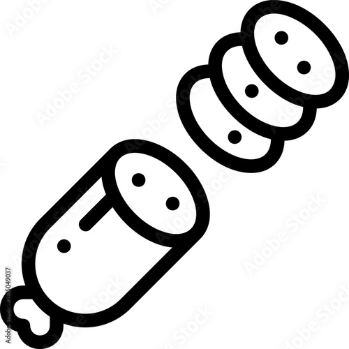 salami Illustration on a white background   