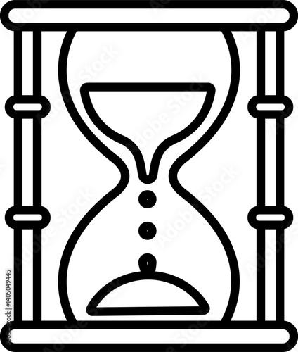 sand clock Illustration on a white background   