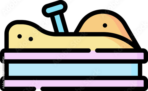 sandbox Illustration on a white background  