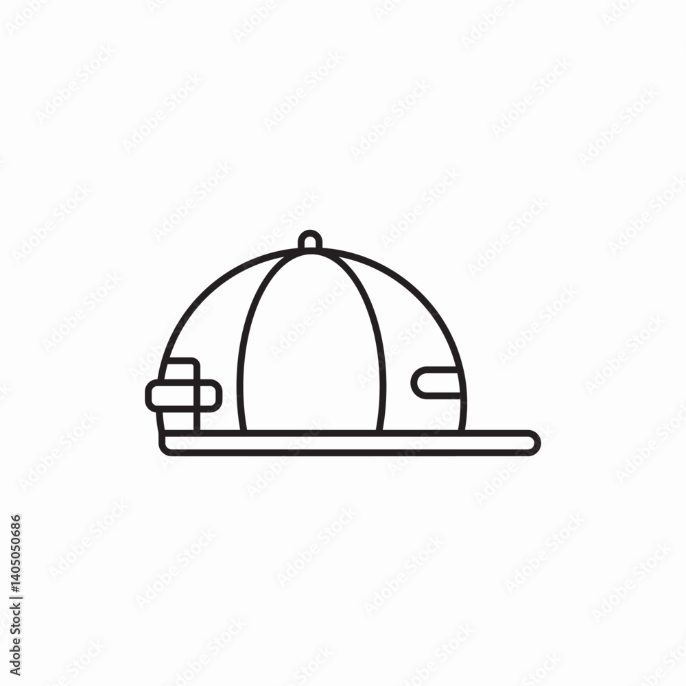 cap accessory icon vector sign cap accessory icon vector sign