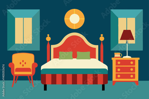 bedroom interior with a bed