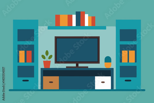 modern living room with tv