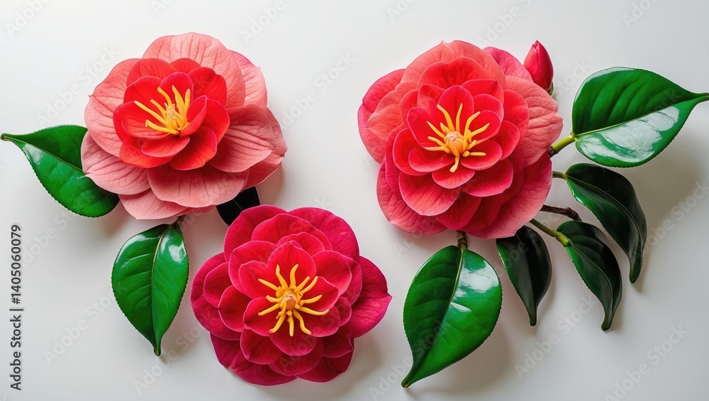 custom made wallpaper toronto digitalcamellia blooms set against a backdrop