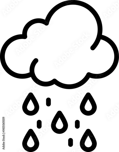 Sunny Cloud Wind Vector Icon Stock Illustration