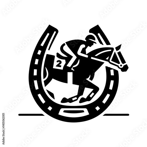 Kentucky Derby Horse Racing logo icon