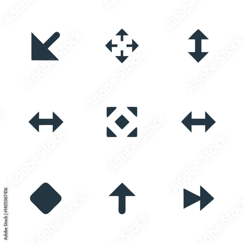 Minimal Arrow Icon Set Vector design.
