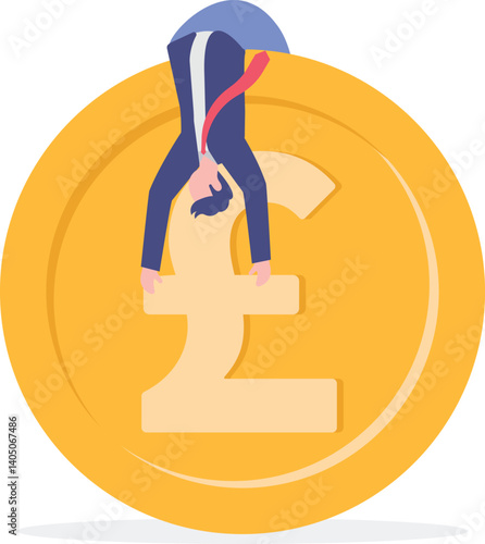 Social media illustration, business concept, web design

