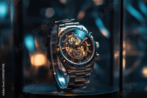 Exquisite timepiece showcasing intricate movement.