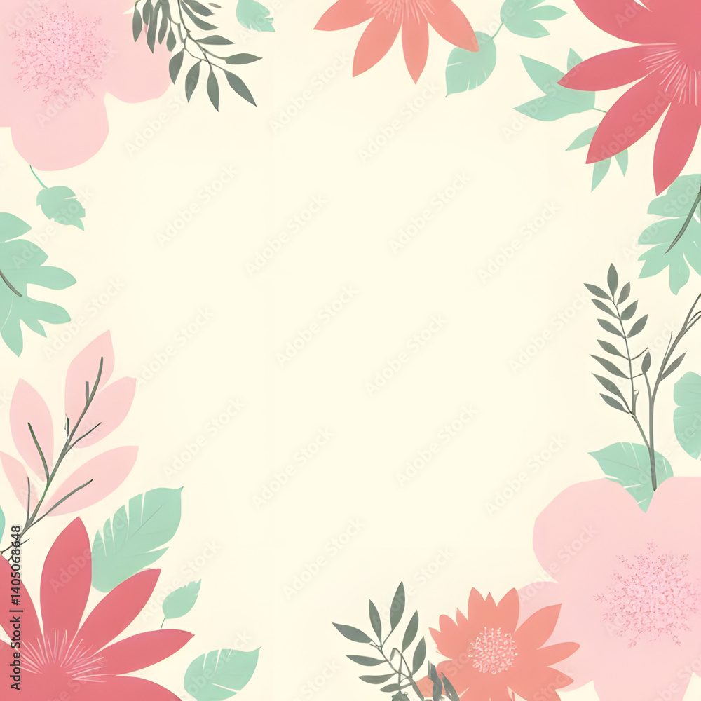 Soft Pastel Memphis Floral Abstract Background 3 Soft Pastel Memphis Floral Abstract Background 3