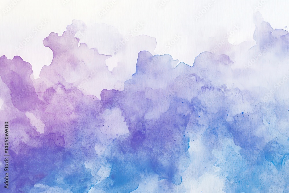 Fototapeta premium Purple and blue hues on a bright white banner