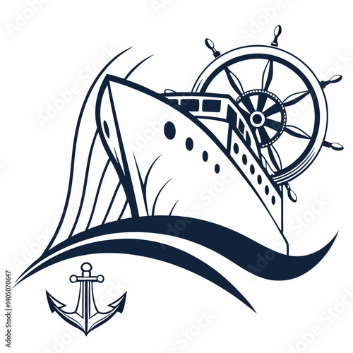 pirate ship on a sea