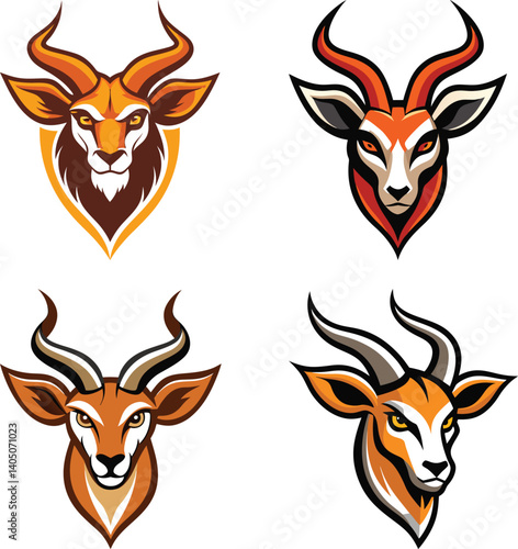 Kudu head mascot logo design vector